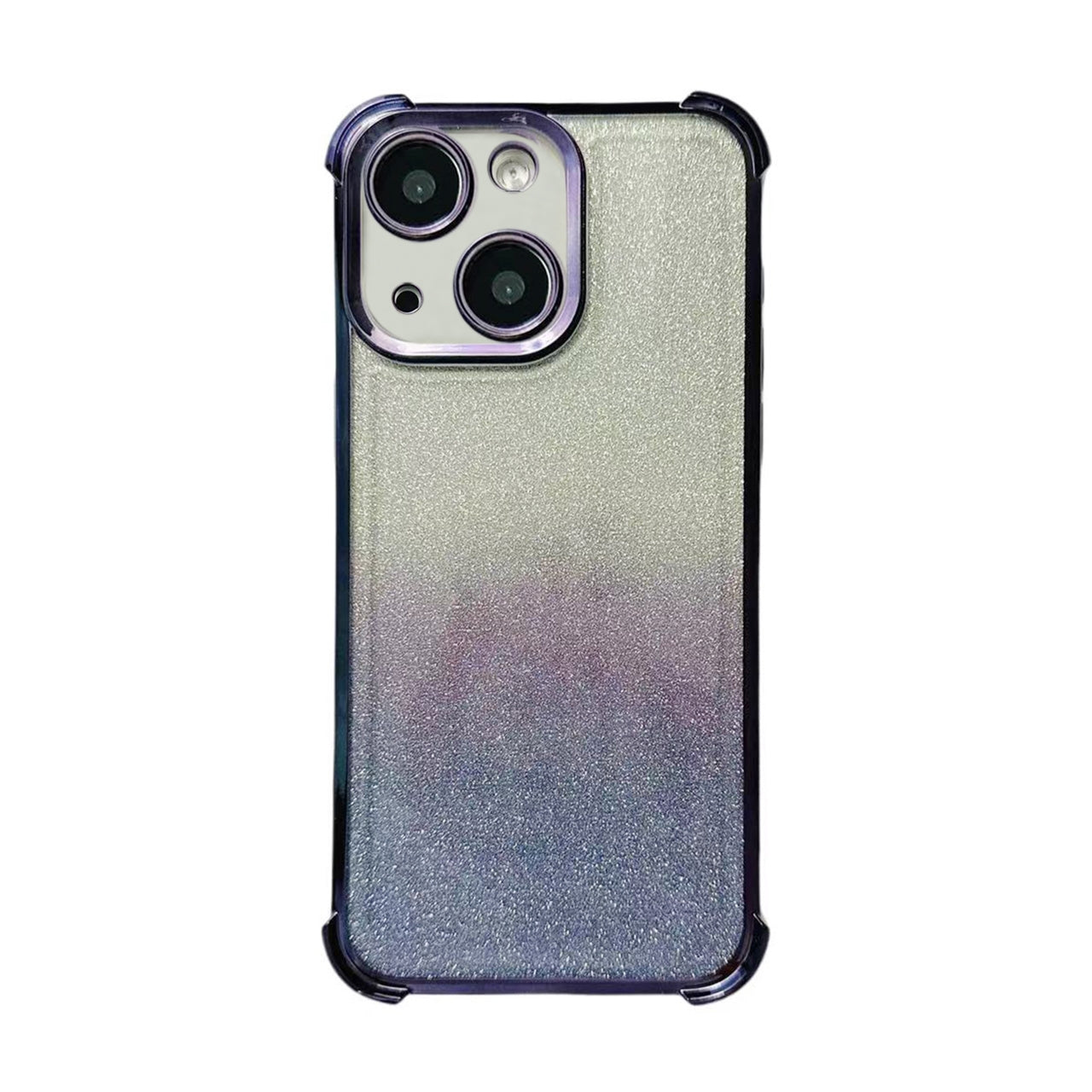 ELECTROPRIME For iPhone 15 Electrpolated Glitter Four-corner Shockproof Space TPU Phone Case(Gradient Purple)