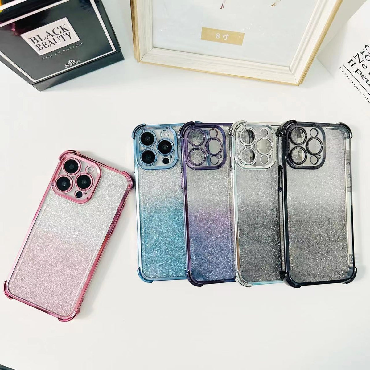 ELECTROPRIME For iPhone 15 Plus Electrpolated Glitter Four-corner Shockproof Space TPU Phone Case(Gradient Silver)