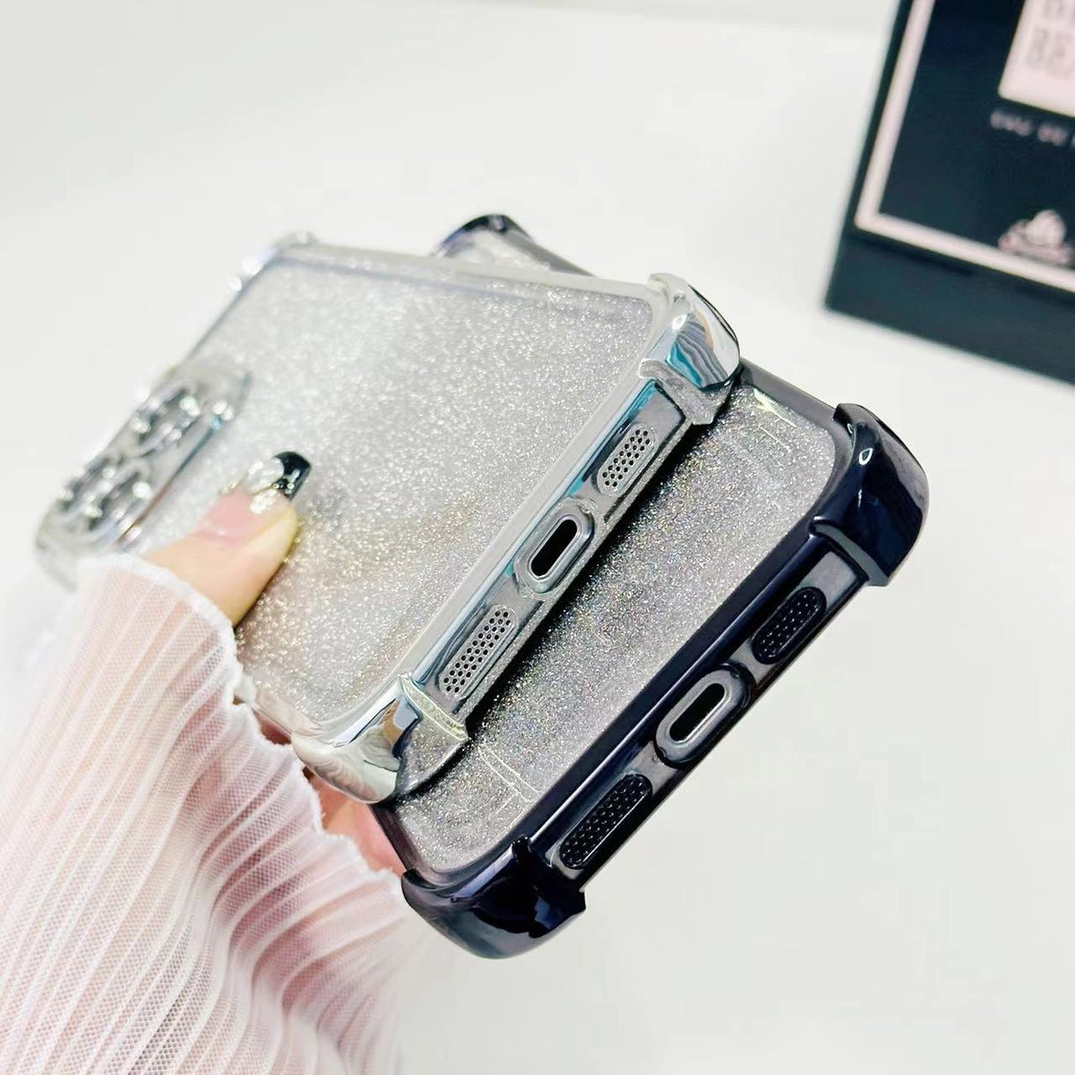 ELECTROPRIME For iPhone 15 Plus Electrpolated Glitter Four-corner Shockproof Space TPU Phone Case(Gradient Silver)