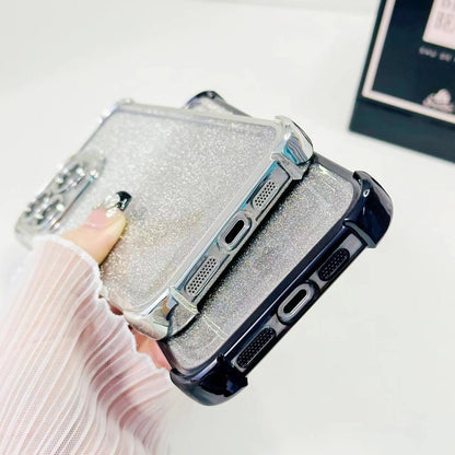 ELECTROPRIME For iPhone 15 Plus Electrpolated Glitter Four-corner Shockproof Space TPU Phone Case(Gradient Silver)