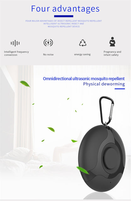 ELECTROPRIME Ultrasonic Mosquito Repellent Electronics Cockroach Spider USB Charging Smart Mosquito Drive(White)