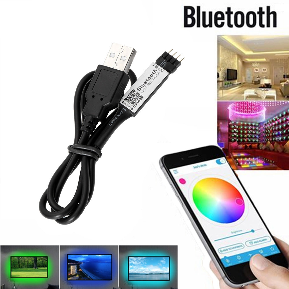 ELECTROPRIME Smart RGB Bluetooth Timer Suitable LED Controller for 5V 3528 5050 RGB Light Strip
