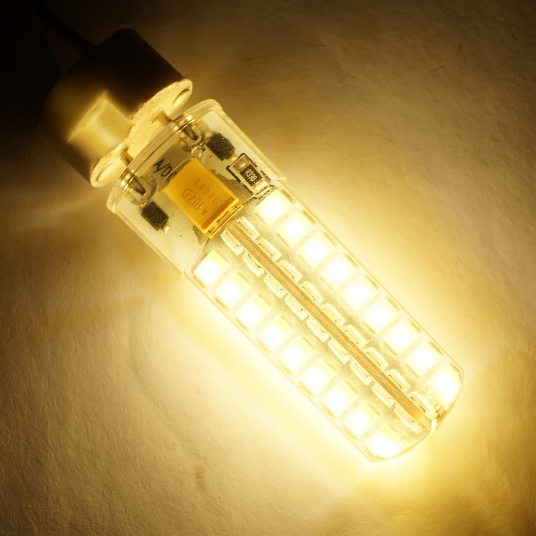 ELECTROPRIME GY6.35 5W SMD2835 72LEDs Dimmable Silicone Corn Bulb for Chandelier Crystal Lamp Lighting Accessories,AC 12V(Warm White)