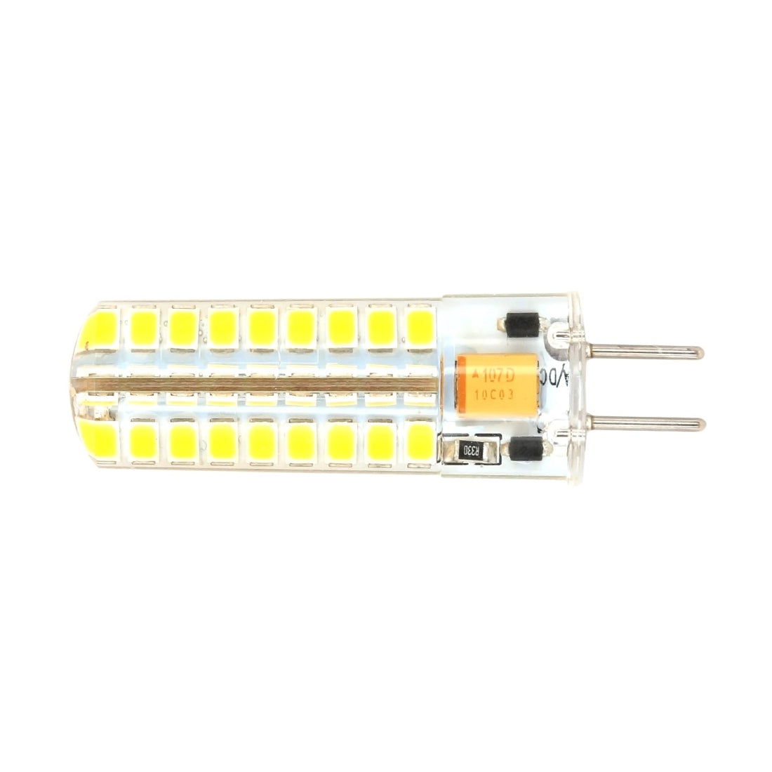 ELECTROPRIME GY6.35 5W SMD2835 72LEDs Dimmable Silicone Corn Bulb for Chandelier Crystal Lamp Lighting Accessories,AC 12V(Warm White)