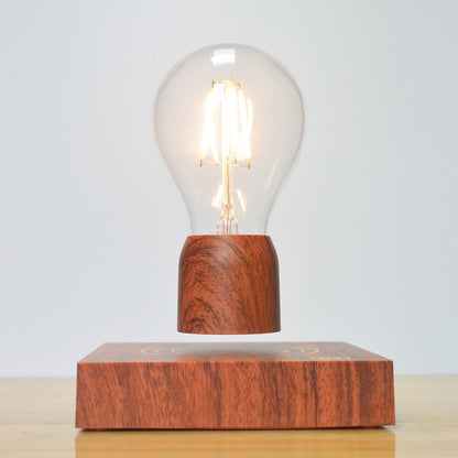 ELECTROPRIME Retro Magnetic Floating Bulb Wood Color Substrate LED Home Decoration Lamp