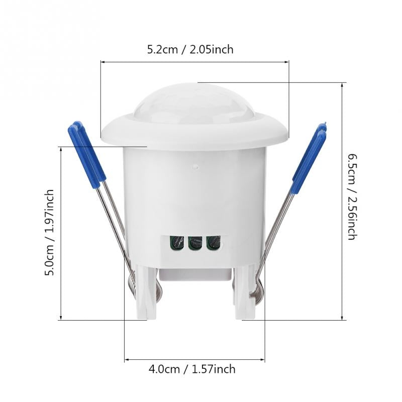 ELECTROPRIME Mini Embedded Infrared Motion Sensor Detector Light Switch 360 Degree PIR Detection