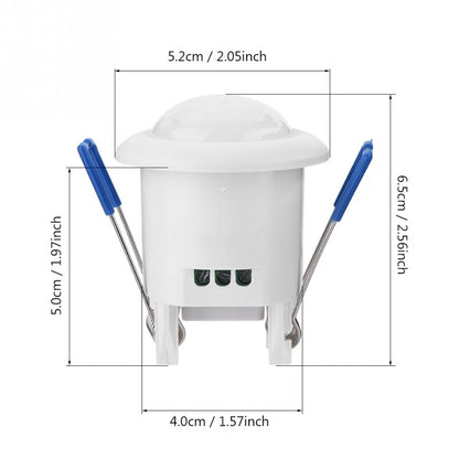 ELECTROPRIME Mini Embedded Infrared Motion Sensor Detector Light Switch 360 Degree PIR Detection