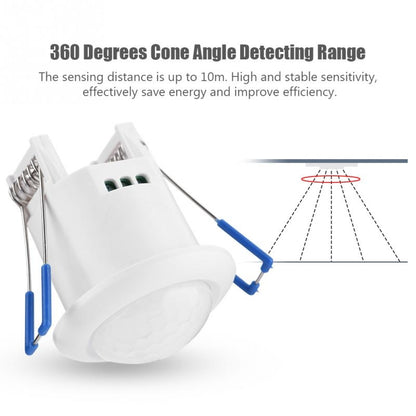 ELECTROPRIME Mini Embedded Infrared Motion Sensor Detector Light Switch 360 Degree PIR Detection