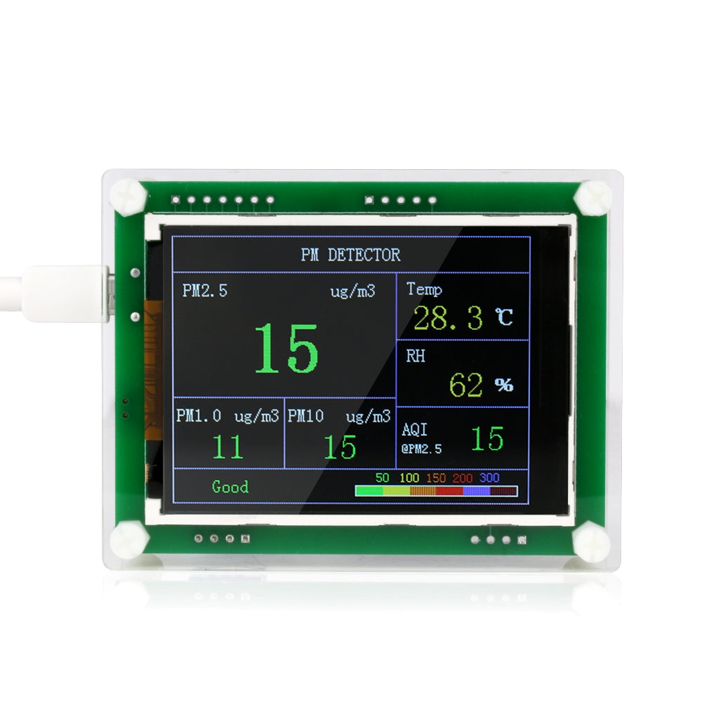 ELECTROPRIME PMS5003  Car PM2.5 Detector Tester Meter Air Quality Monitor Home Car Office Outdoors Gas Thermometer Analysis