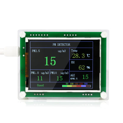 ELECTROPRIME PMS5003  Car PM2.5 Detector Tester Meter Air Quality Monitor Home Car Office Outdoors Gas Thermometer Analysis