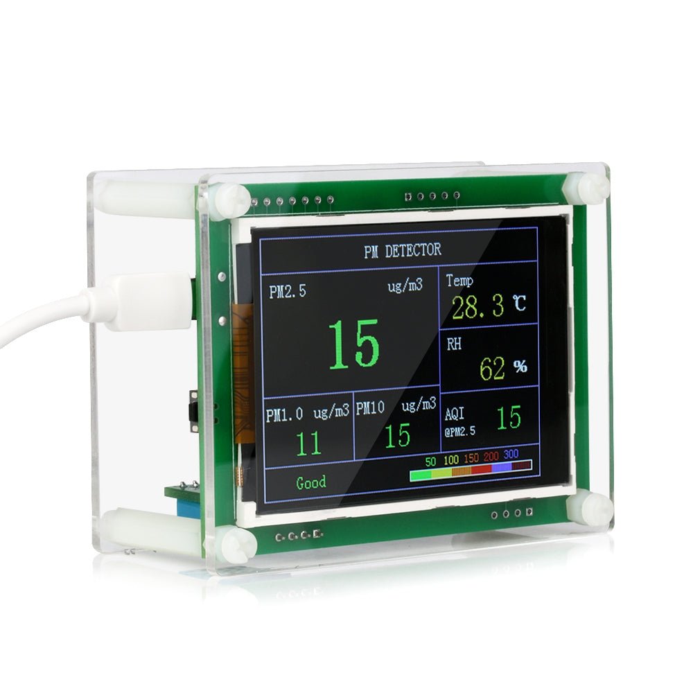 ELECTROPRIME PMS5003  Car PM2.5 Detector Tester Meter Air Quality Monitor Home Car Office Outdoors Gas Thermometer Analysis