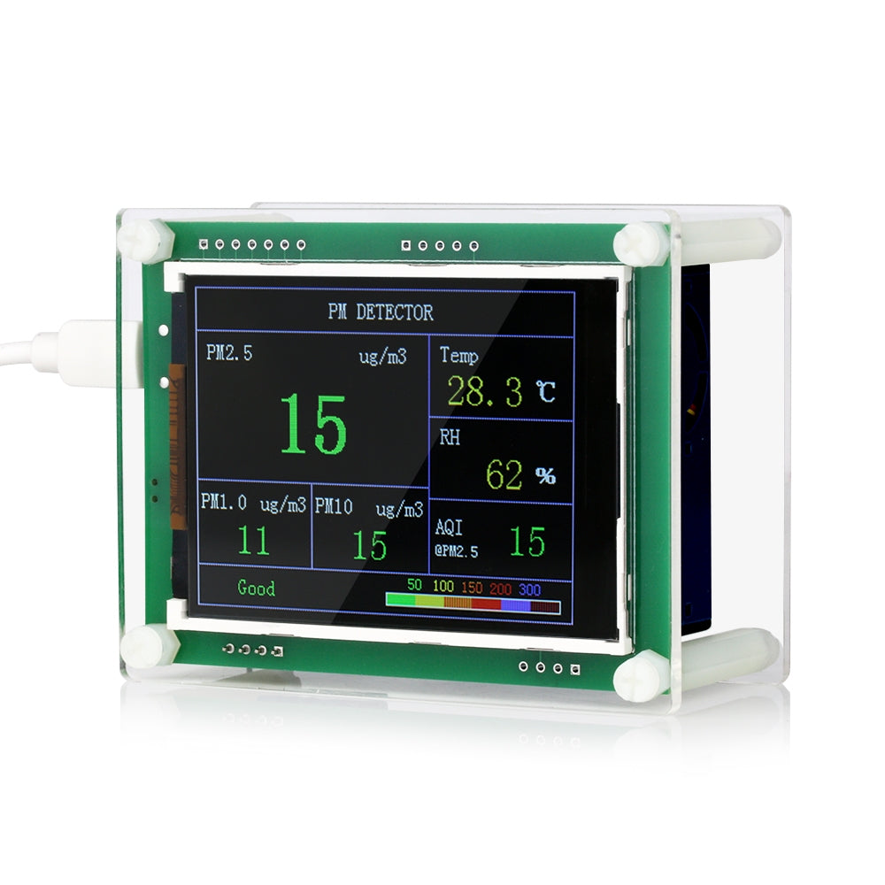 ELECTROPRIME PMS5003  Car PM2.5 Detector Tester Meter Air Quality Monitor Home Car Office Outdoors Gas Thermometer Analysis