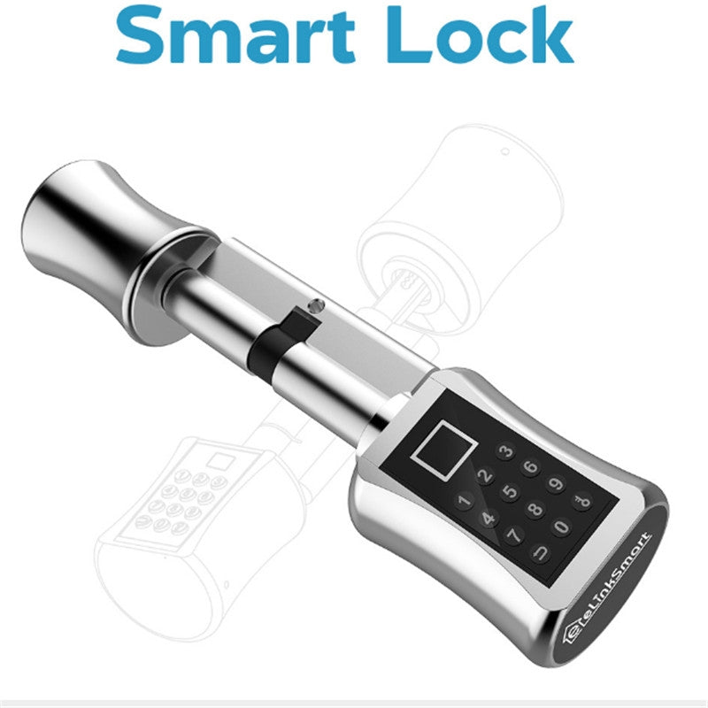 ELECTROPRIME Office Home Value Fingerprint Password Smart Lock Core Password Lock Only LockLock Home Security Door Lock(Silver)