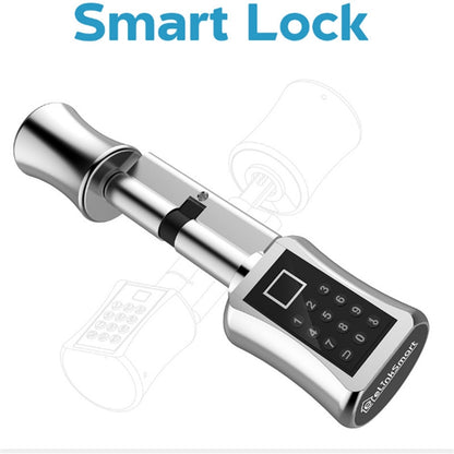 ELECTROPRIME Office Home Value Fingerprint Password Smart Lock Core Password Lock Only LockLock Home Security Door Lock(Silver)