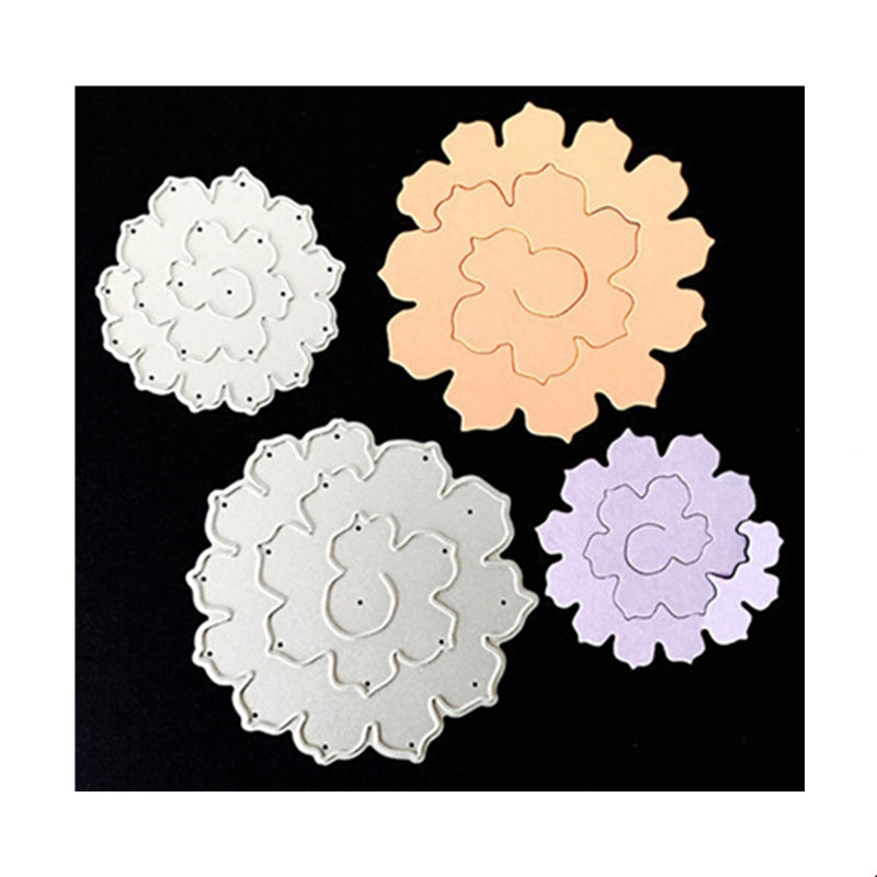 ELECTROPRIME 2 In 1 3D Petal Knife Mold DIY Greeting Card Scrapbook Album Making Stencil
