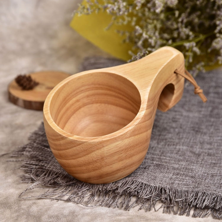 ELECTROPRIME Hand Made Wood Tableware Green Wooden Cup, Capacity:101-200ml(Trunk)