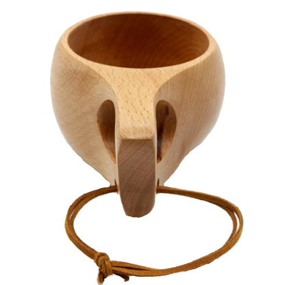 ELECTROPRIME Hand Made Wood Tableware Green Wooden Cup, Capacity:101-200ml(Trunk)