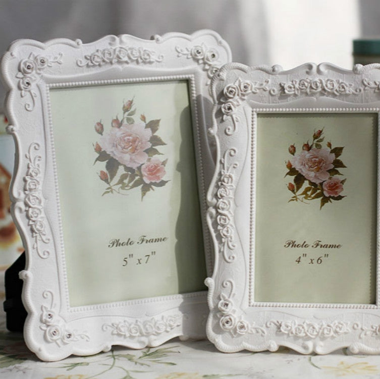ELECTROPRIME Home Decoration Pastoral Style  Rose Carved Picture Frame Decoration