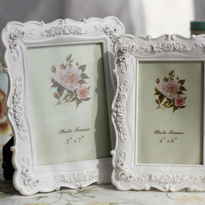 ELECTROPRIME Home Decoration Pastoral Style  Rose Carved Picture Frame Decoration