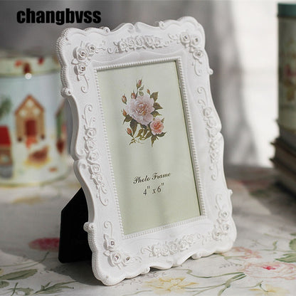ELECTROPRIME Home Decoration Pastoral Style  Rose Carved Picture Frame Decoration