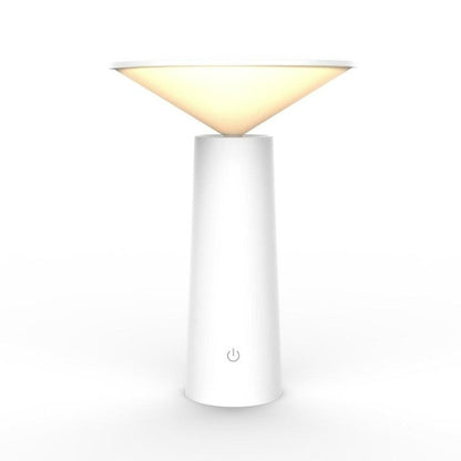 ELECTROPRIME Simple and Warm Bedroom Creative Home Hotel Study Bedside Lamp(White)