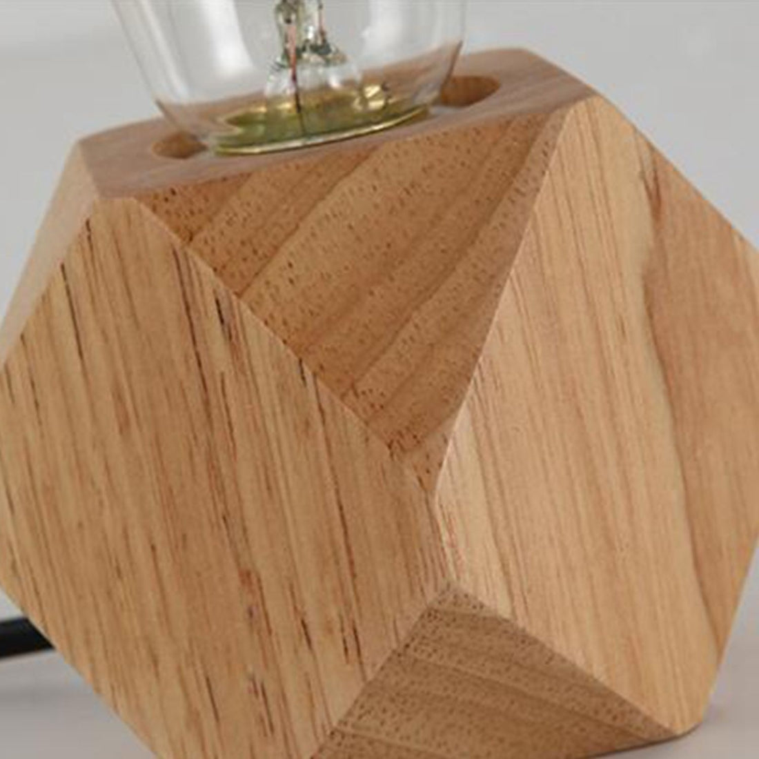 ELECTROPRIME Solid Wood Decoration LED Night Light Modern Minimalist Warm Bedroom Bedside Lamp Small Table Lamp without LED Bulbs, EU Plug