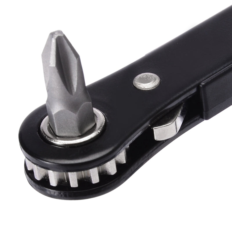 ELECTROPRIME 10 in1 Multifunction Mini Right Angle Offset Hand Ratchet Screwdriver Ratchet Tool
