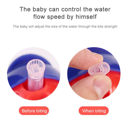ELECTROPRIME Baby Water Feeding Bottle With Straw Portable Cartoon Save Cups Sports Bottles Baby Feeding Cups(Blue)