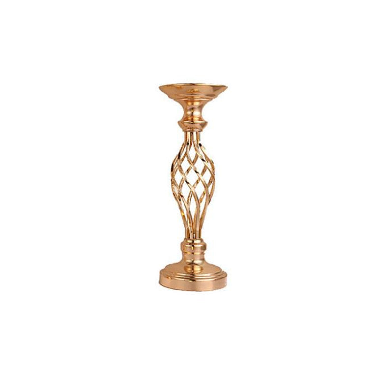ELECTROPRIME Gold Plated Wrought Iron Candlestick Window Wedding Props Decoration, Size:40cm
