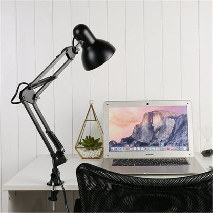 ELECTROPRIME Flexible Swing Arm Clamp Mount Table Lamp Office Studio Home Table Desk Light, US Plug