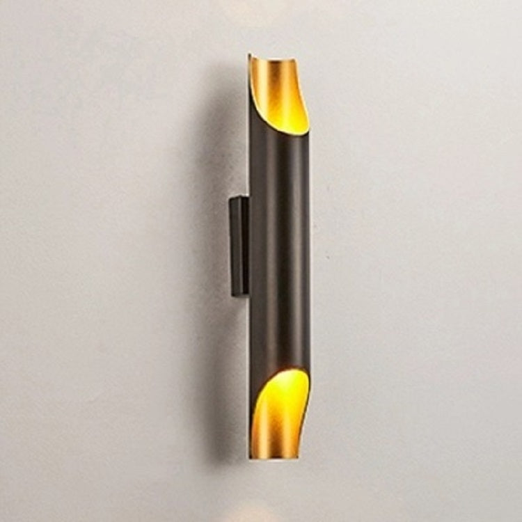 ELECTROPRIME White light Modern Wall Lamp LED Aluminum Alloy Pipe Lighting, Style:Single-tube Black