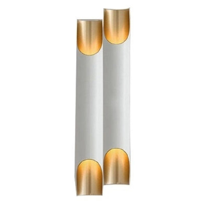 ELECTROPRIME warm light Modern Wall Lamp LED Aluminum Alloy Pipe Lighting, Style:Double-tube White