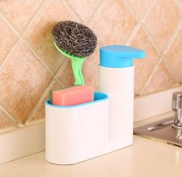 ELECTROPRIME Cleaning Sponges Brushes Kitchen Stoarge Rack(Blue)