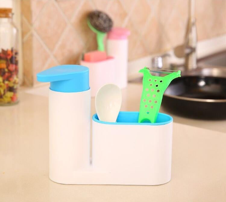 ELECTROPRIME Cleaning Sponges Brushes Kitchen Stoarge Rack(Blue)
