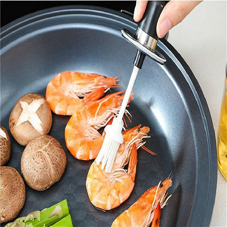 ELECTROPRIME Kitchenware Seasoning Jar Spoon Cover Integrated Sealing Moisture-proof Cruet, Color:Lead-free Glass Brush
