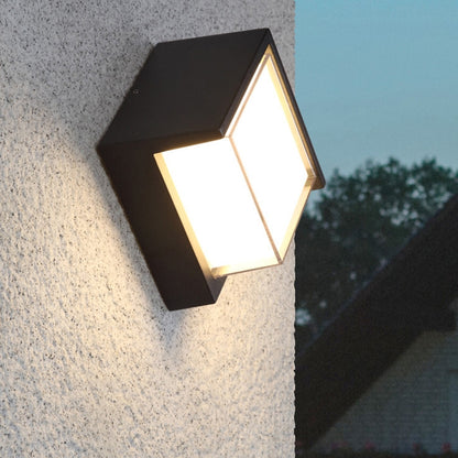 ELECTROPRIME 13cm Square Shape 10W 3000K Patio Porch Garden Light Outdoor IP54 Waterproof LED Wall Lamp