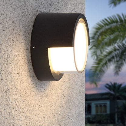 ELECTROPRIME 16cm Round Shape 10W 3000K Patio Porch Garden Light Outdoor IP54 Waterproof LED Wall Lamp