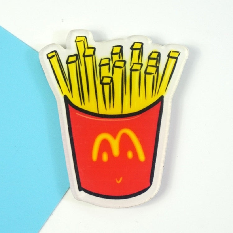 ELECTROPRIME 5 PCS Cartoon Food Soft Magnetic Message Board Blackboard Refrigerator Magnet(French Fries)