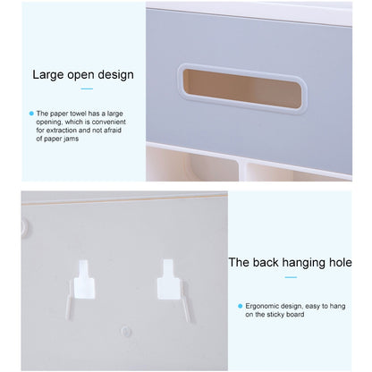 ELECTROPRIME Bathroom No Punching Napkin Holder Tray(Gray)