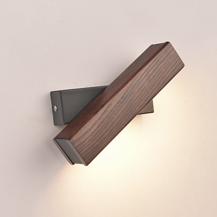 ELECTROPRIME Simple Rotatable Bedside Bedroom Wall Lamp Warm Night Light, Size:31cm(Walnut)