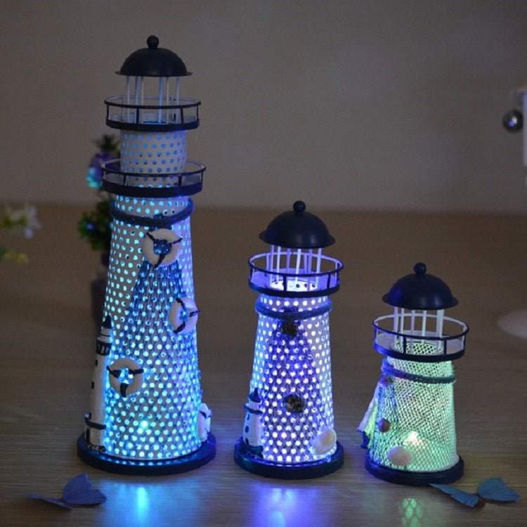 ELECTROPRIME Creative Decorative Wrought Iron Flash Tower LED Night Light, Size:Small 14cm