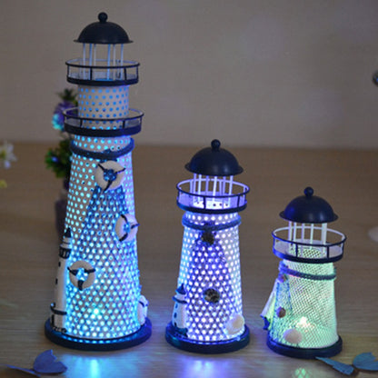 ELECTROPRIME Creative Decorative Wrought Iron Flash Tower LED Night Light, Size:Large 30cm
