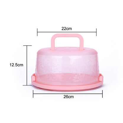 ELECTROPRIME Plastic Round Handle Storage BoxePortable Cake Box(Apple Green)