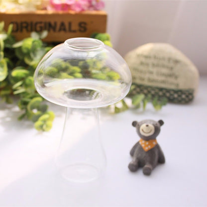 ELECTROPRIME Mushroom Shaped Glass Vase Terrarium Bottle Container Flower Home Table Decoration