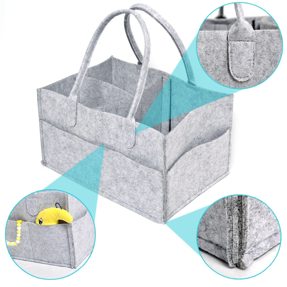 ELECTROPRIME Mummy Bag Storage Multifunctional Maternity Handbags Organizer Stroller Accessories, Size:33x23x18cm, Color:Orange