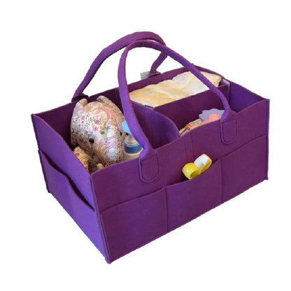 ELECTROPRIME Mummy Bag Storage Multifunctional Maternity Handbags Organizer Stroller Accessories, Size:33x23x18cm, Color:Purple
