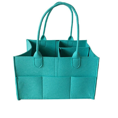 ELECTROPRIME Mummy Bag Storage Multifunctional Maternity Handbags Organizer Stroller Accessories, Size:33x23x18cm, Color:Blue Green