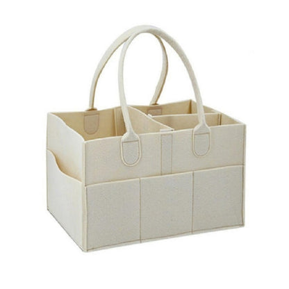 ELECTROPRIME Mummy Bag Storage Multifunctional Maternity Handbags Organizer Stroller Accessories, Size:33x23x18cm, Color:White