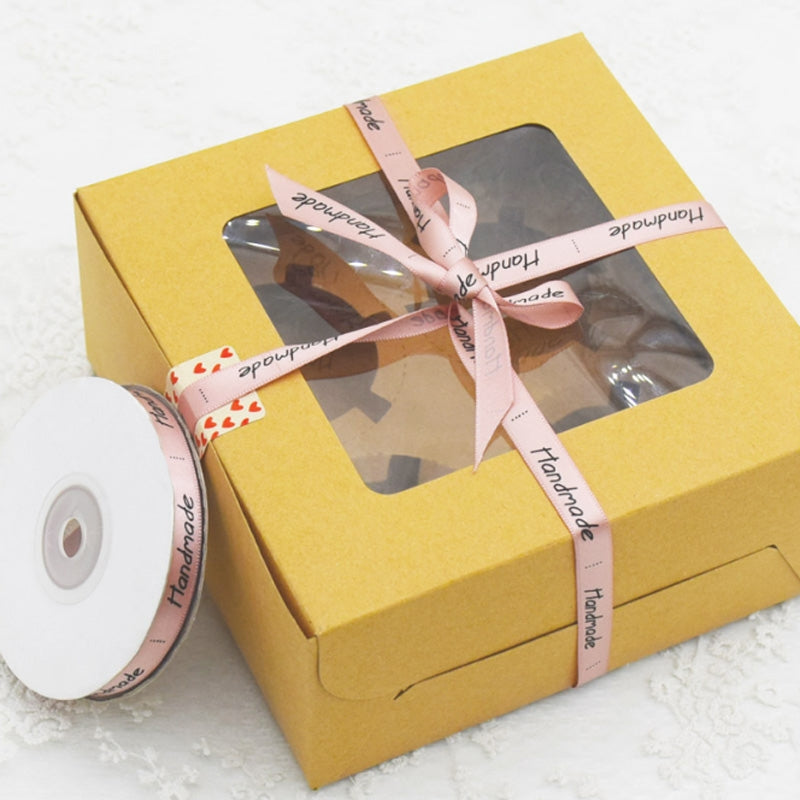 ELECTROPRIME 2 PCS Gift Box Packaging Ribbon Cake Box Ribbon Baking Packaging Accessories(Light Yellow)