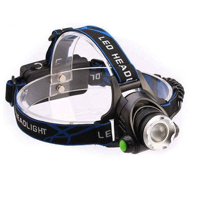 ELECTROPRIME T6 Zoomable Strong Light LED Torch Flashlight Headlamp for Fishing, Camping